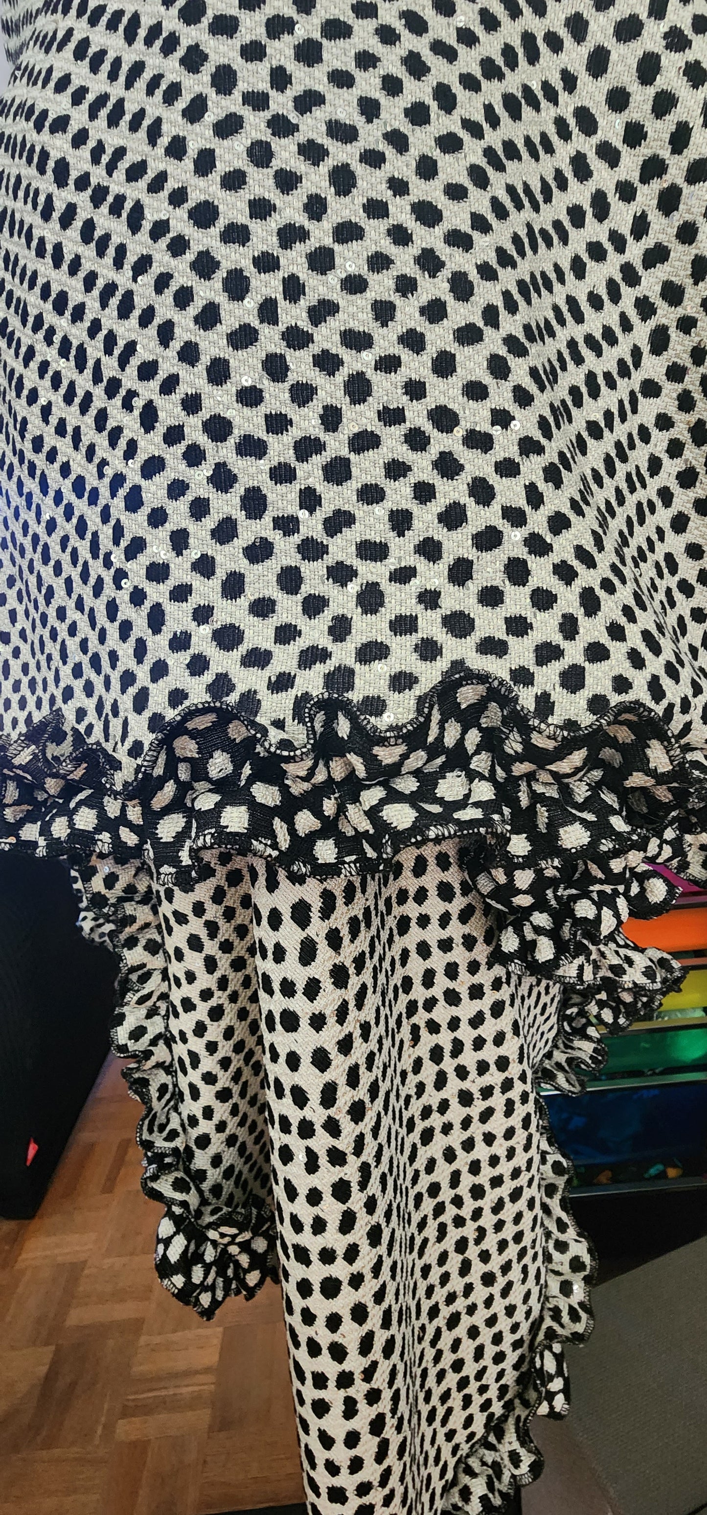 Cape Black and White Tweed -Reversible