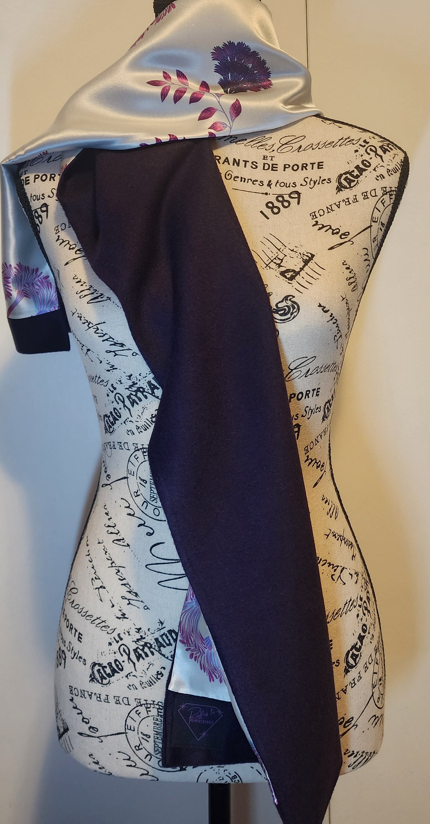 Scarf - Cashmere & Silk Purple Designer