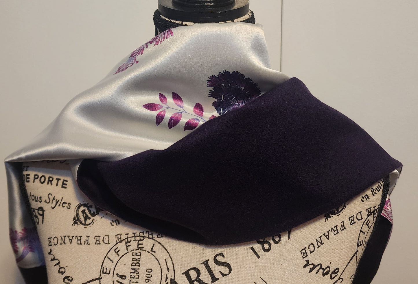 Scarf - Cashmere & Silk Purple Designer