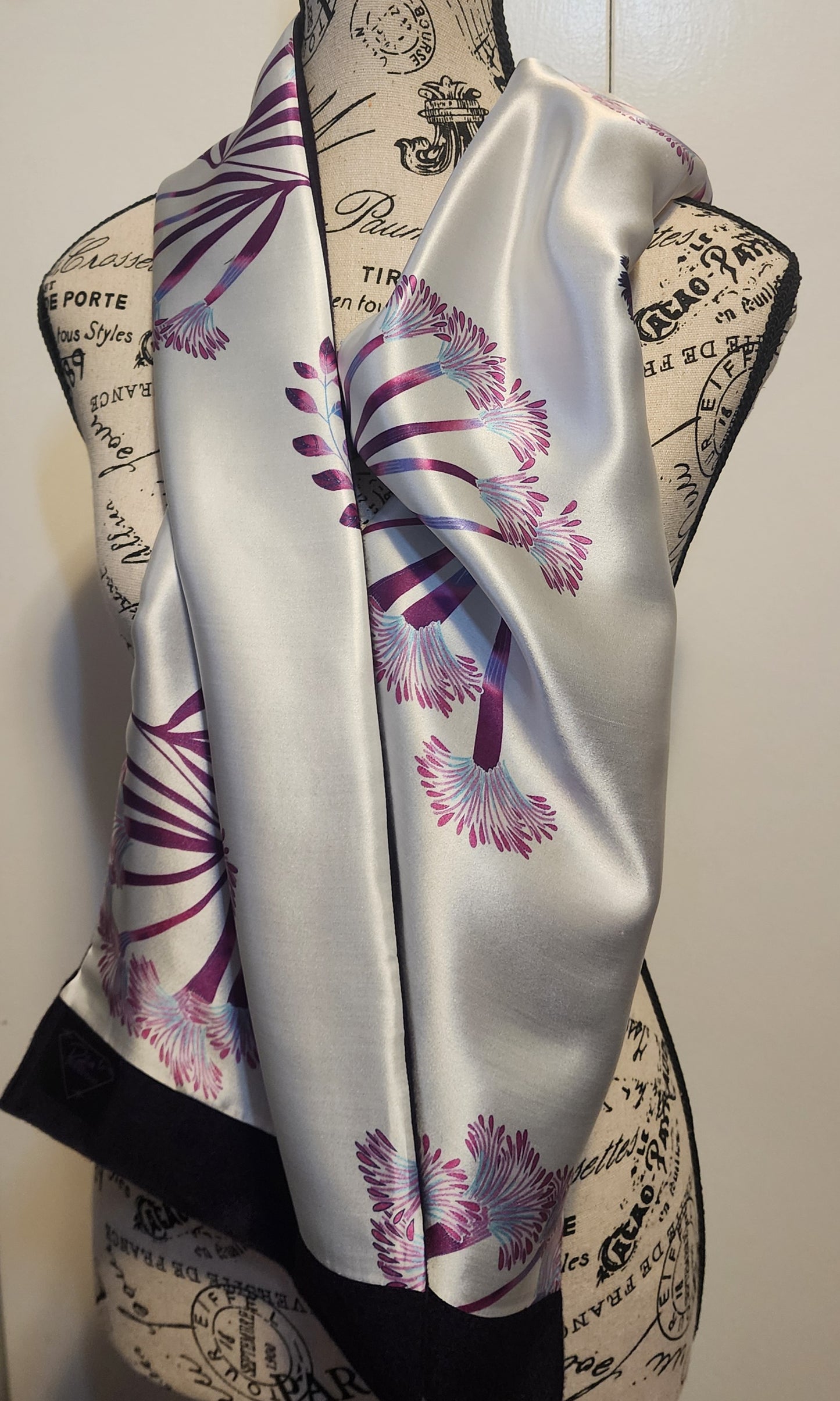 Scarf - Cashmere & Silk Purple Designer
