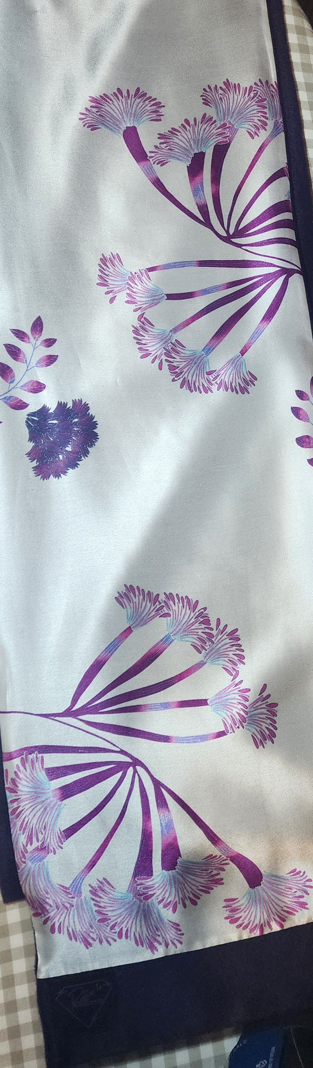 Scarf - Cashmere & Silk Purple Designer
