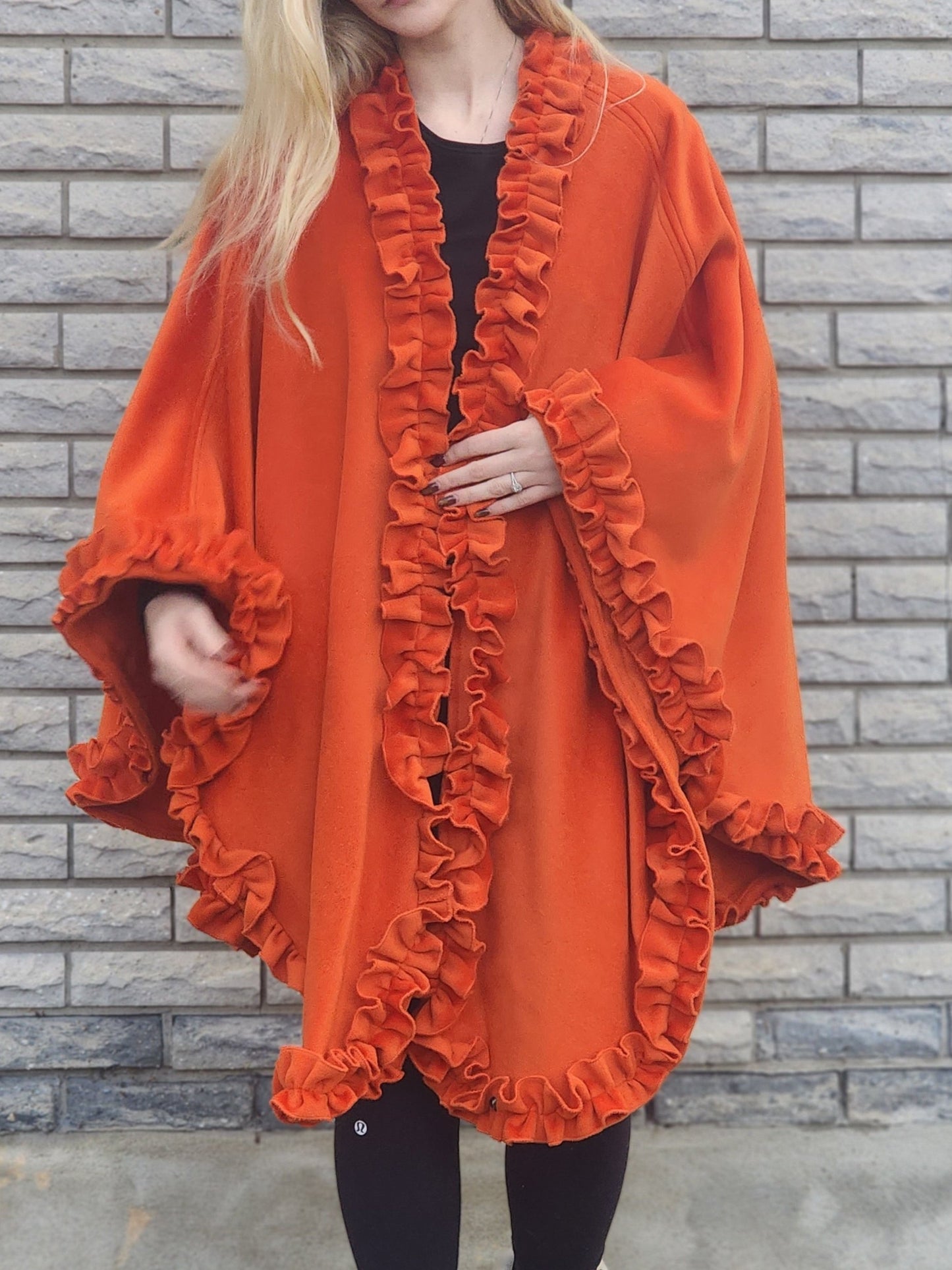 Cape - Orange Ungaro Cashmere & Wool blend