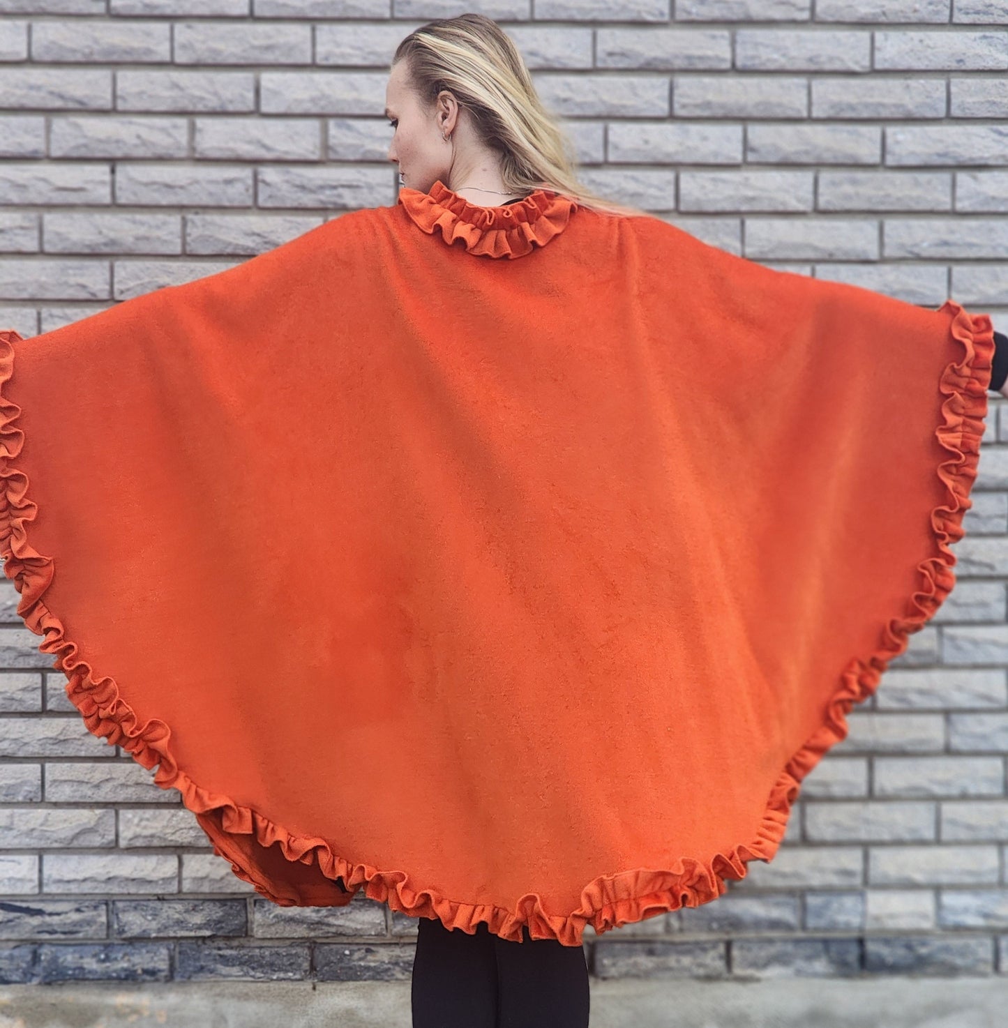 Cape - Orange Ungaro Cashmere & Wool blend