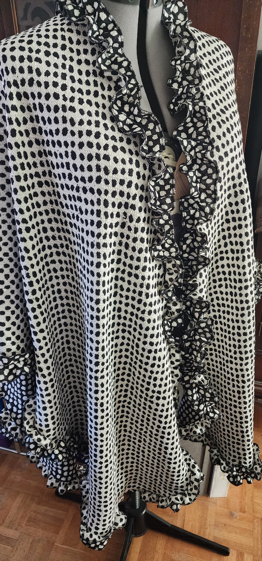 Black and White Tweed Reversible