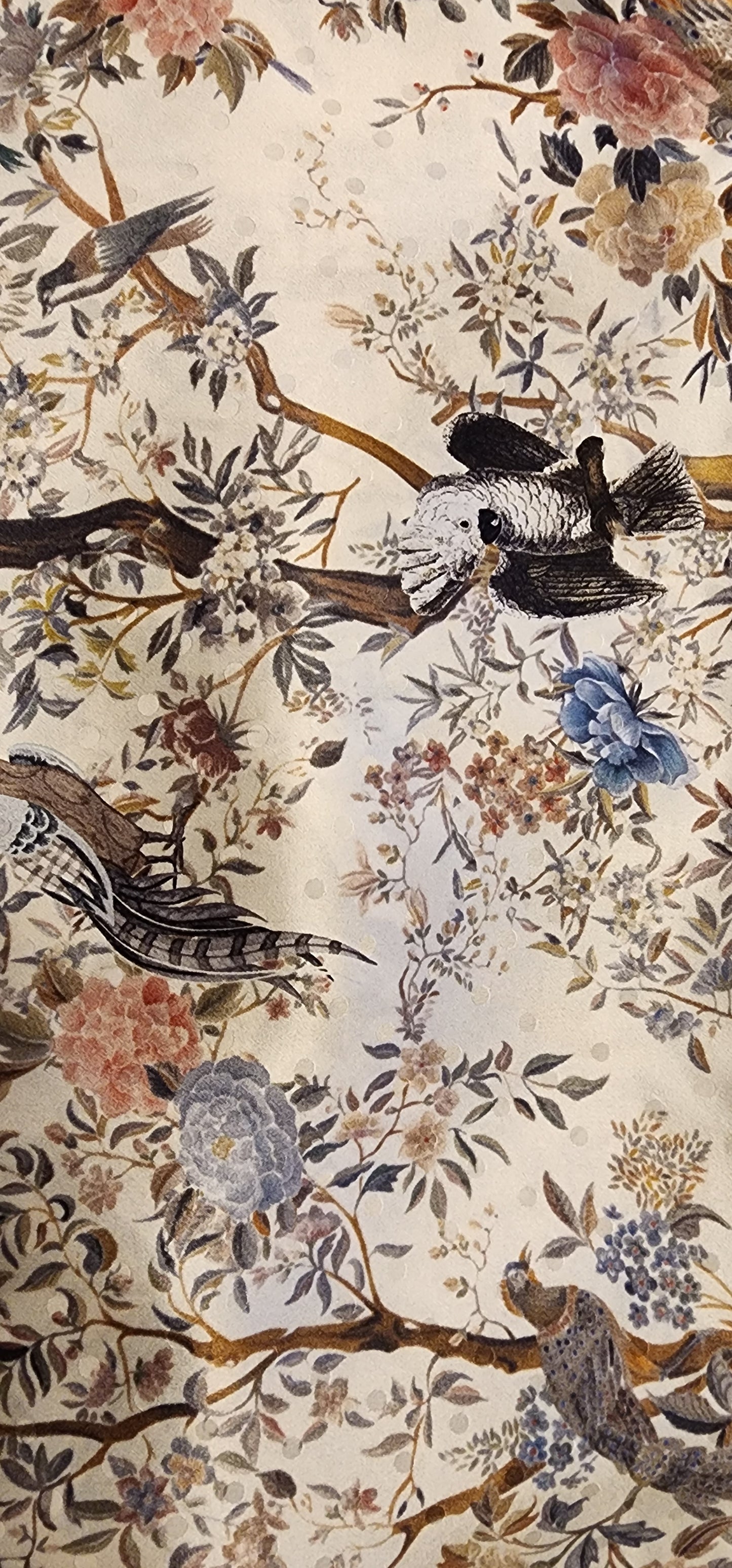 Silk Scarf -Designer Floral Birds