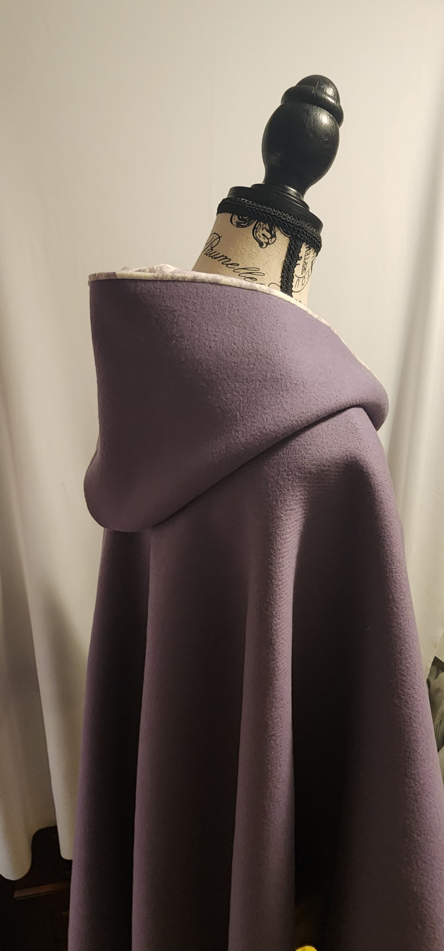 Cape - Mauve Wool & Cashmere Blend with Hood