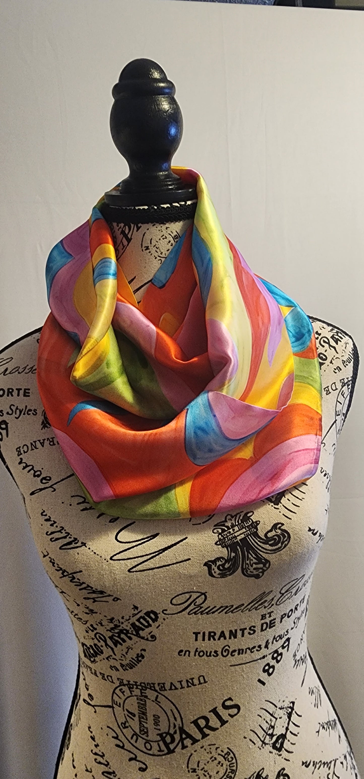 Silk Scarf - Happy Swirls