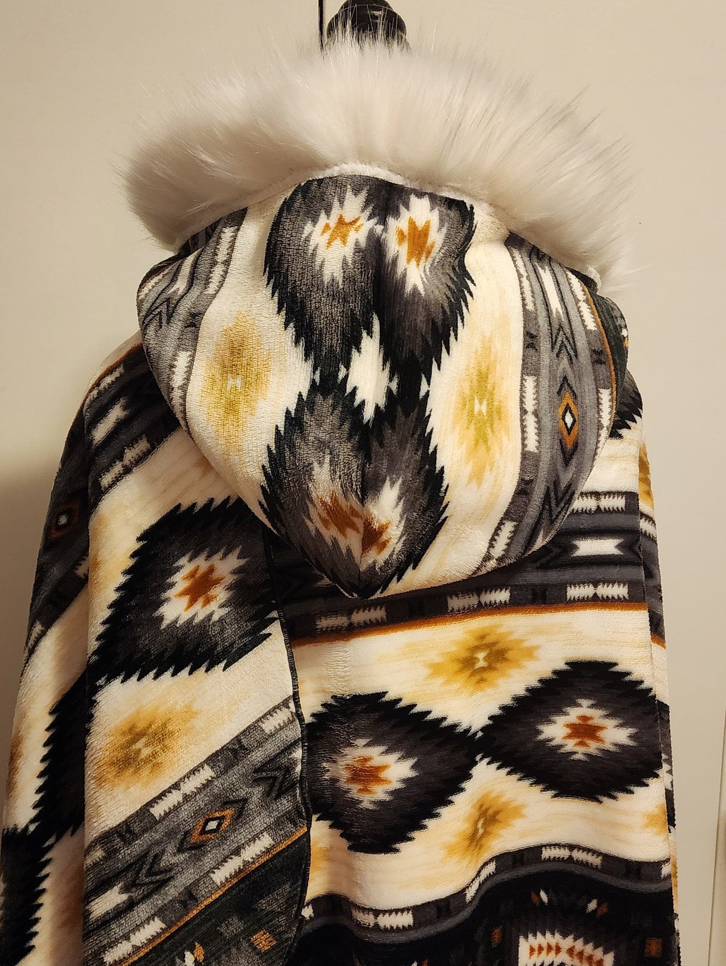 Cape - Navaho Fleece with Faux Fur