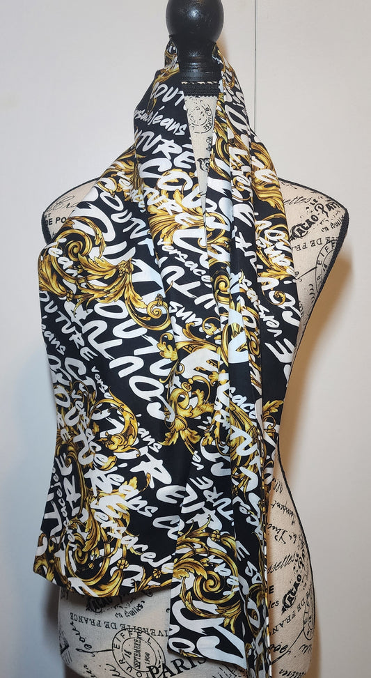 Scarf Designer Baroque Diagonal Cotton