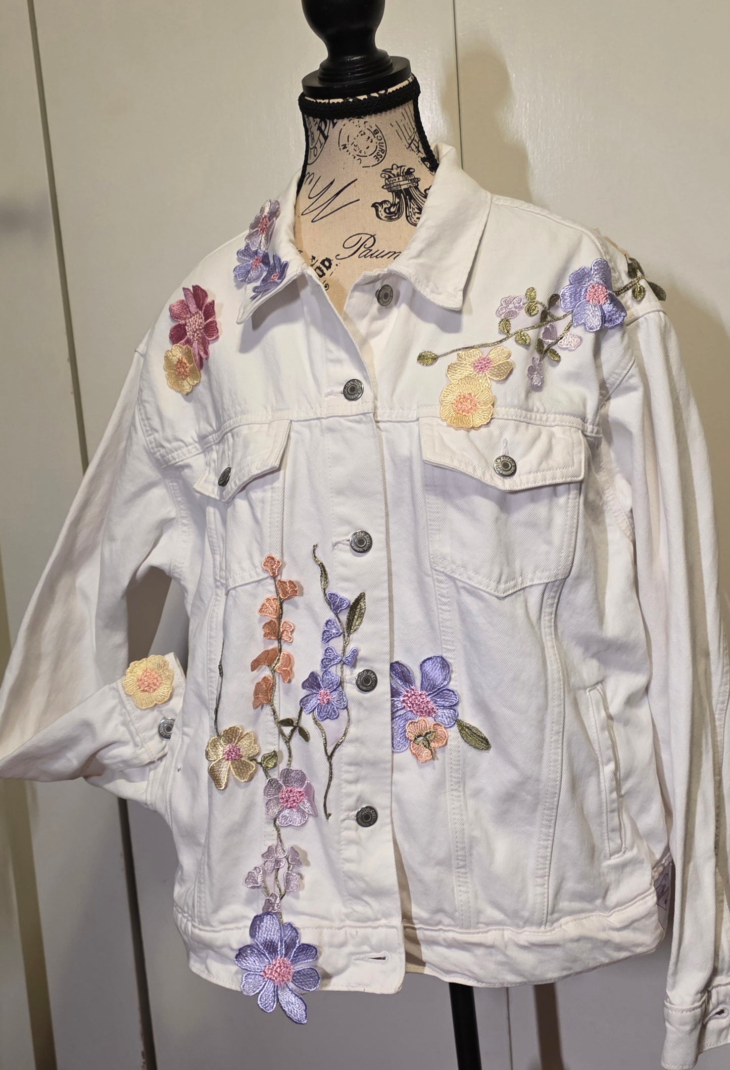 Embellished Jean Jacket- Blossom