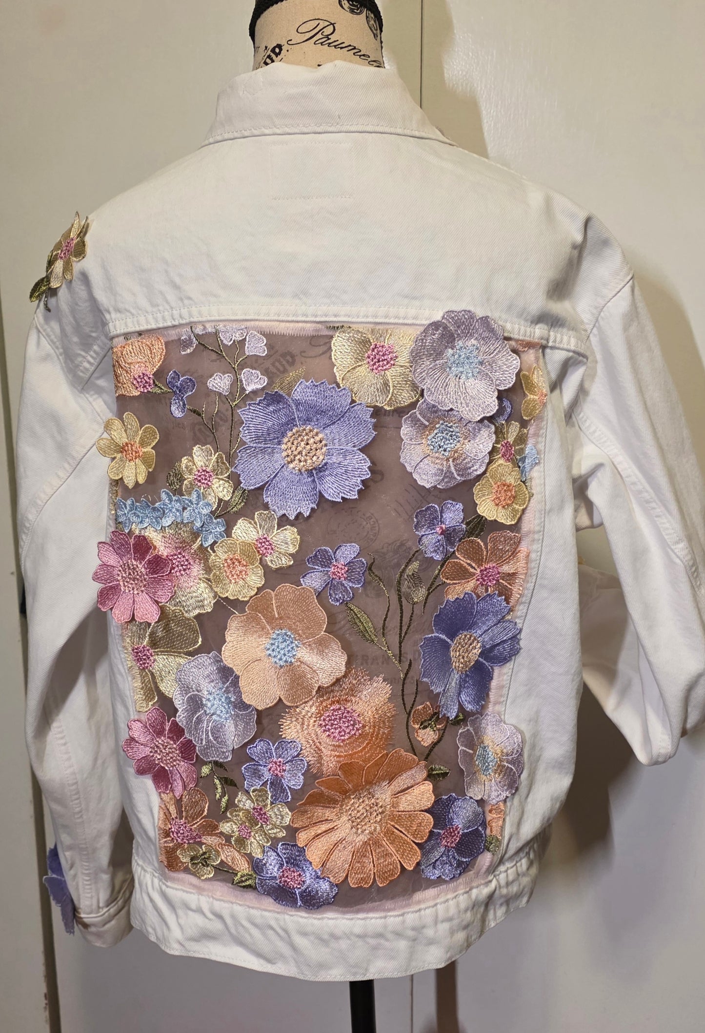 Embellished Jean Jacket- Blossom