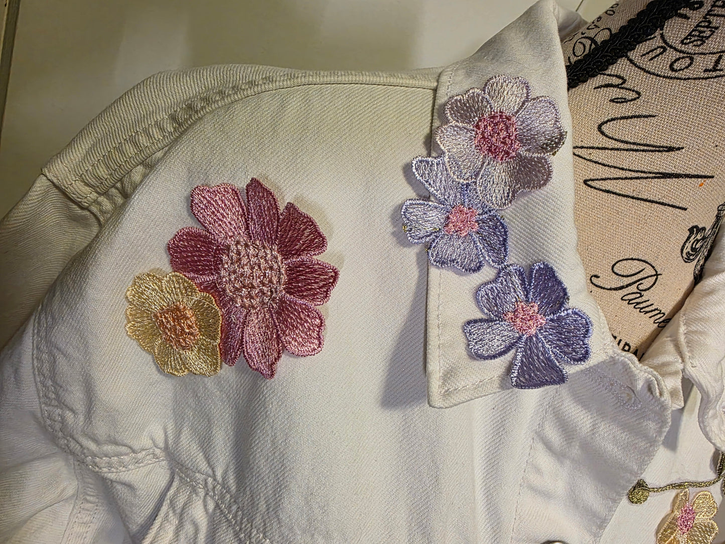 Embellished Jean Jacket- Blossom