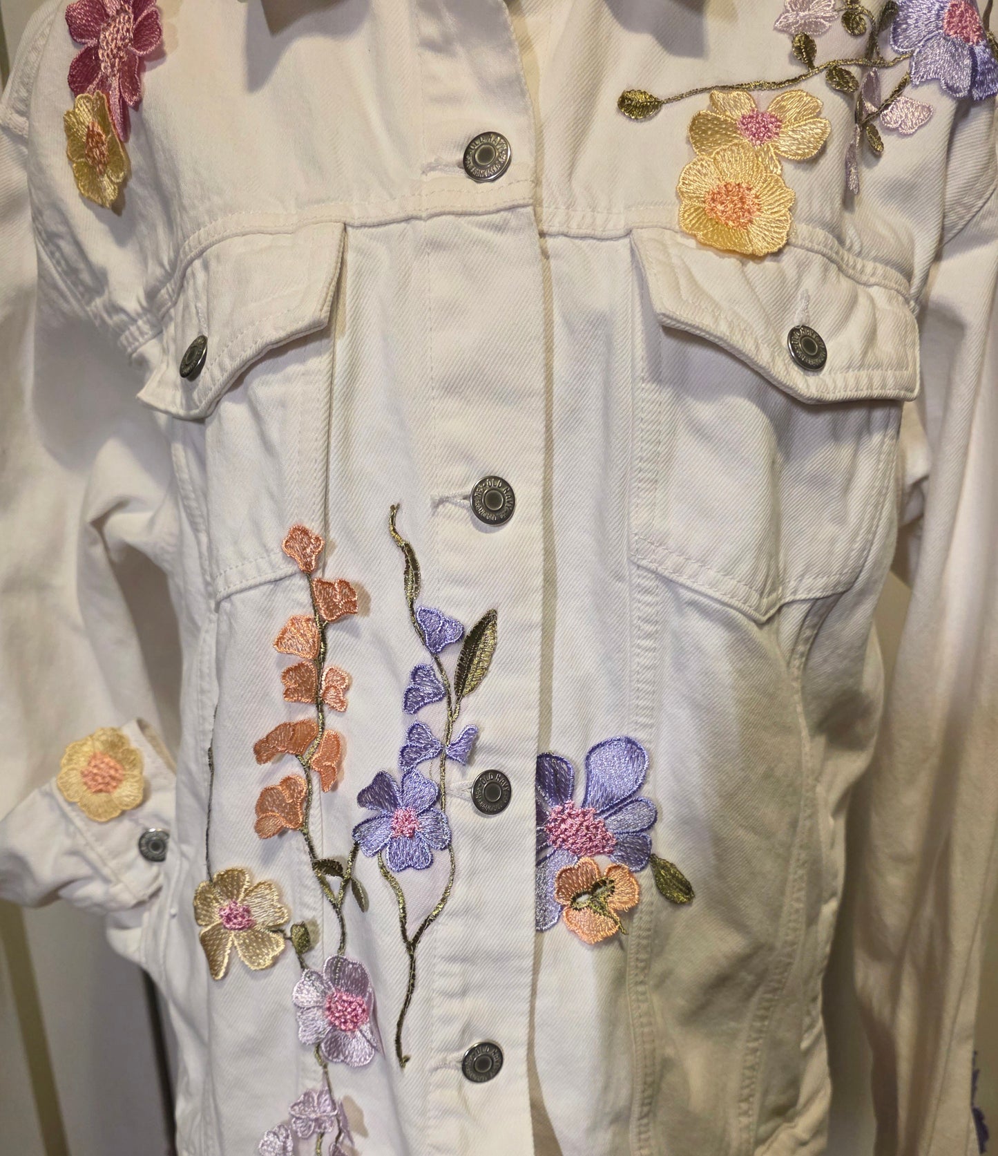 Embellished Jean Jacket- Blossom