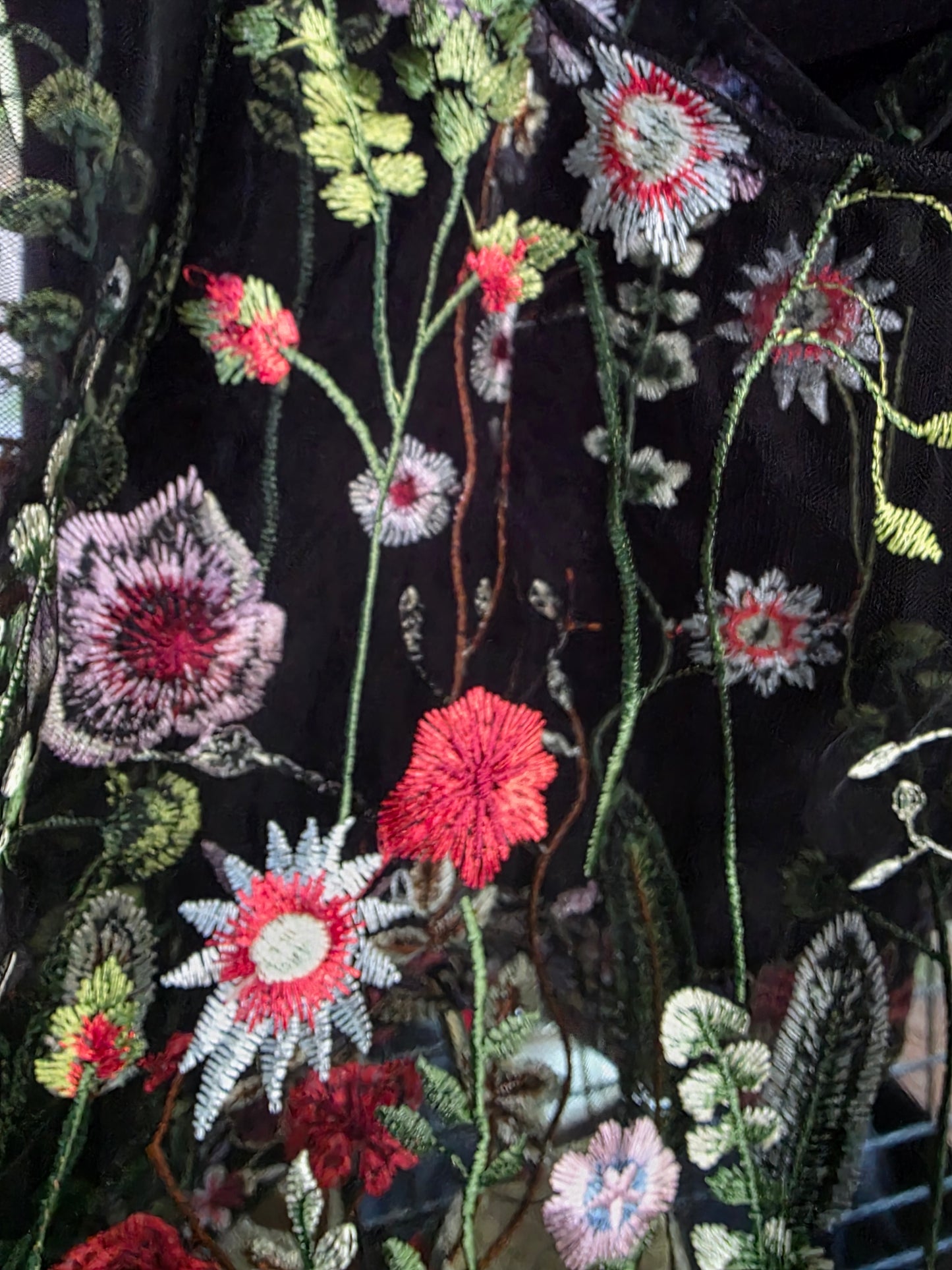 Shawl - Garden Flowers Tule