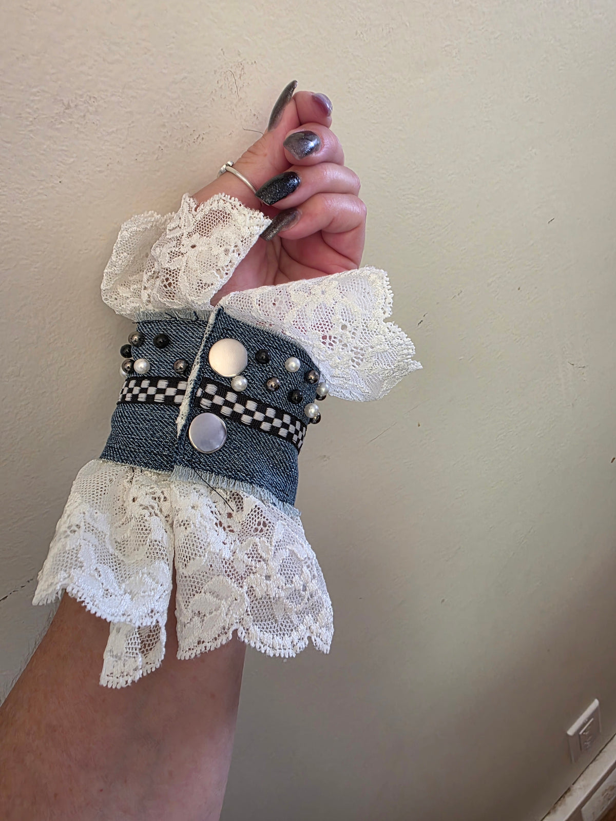 Denim & Lace Cuff - Rebel