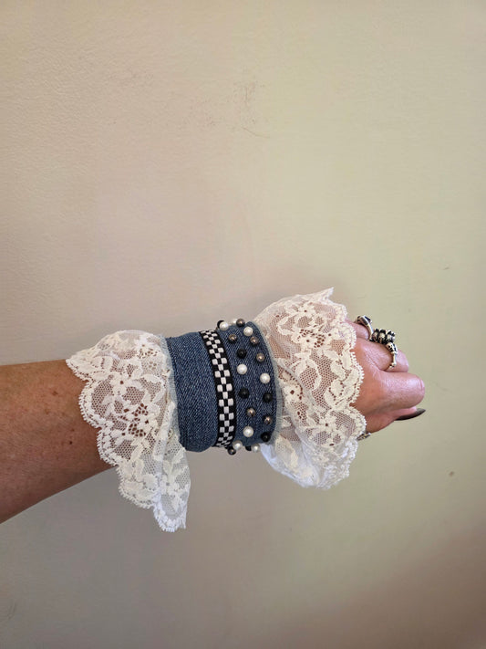 Denim & Lace Cuff - Rebel