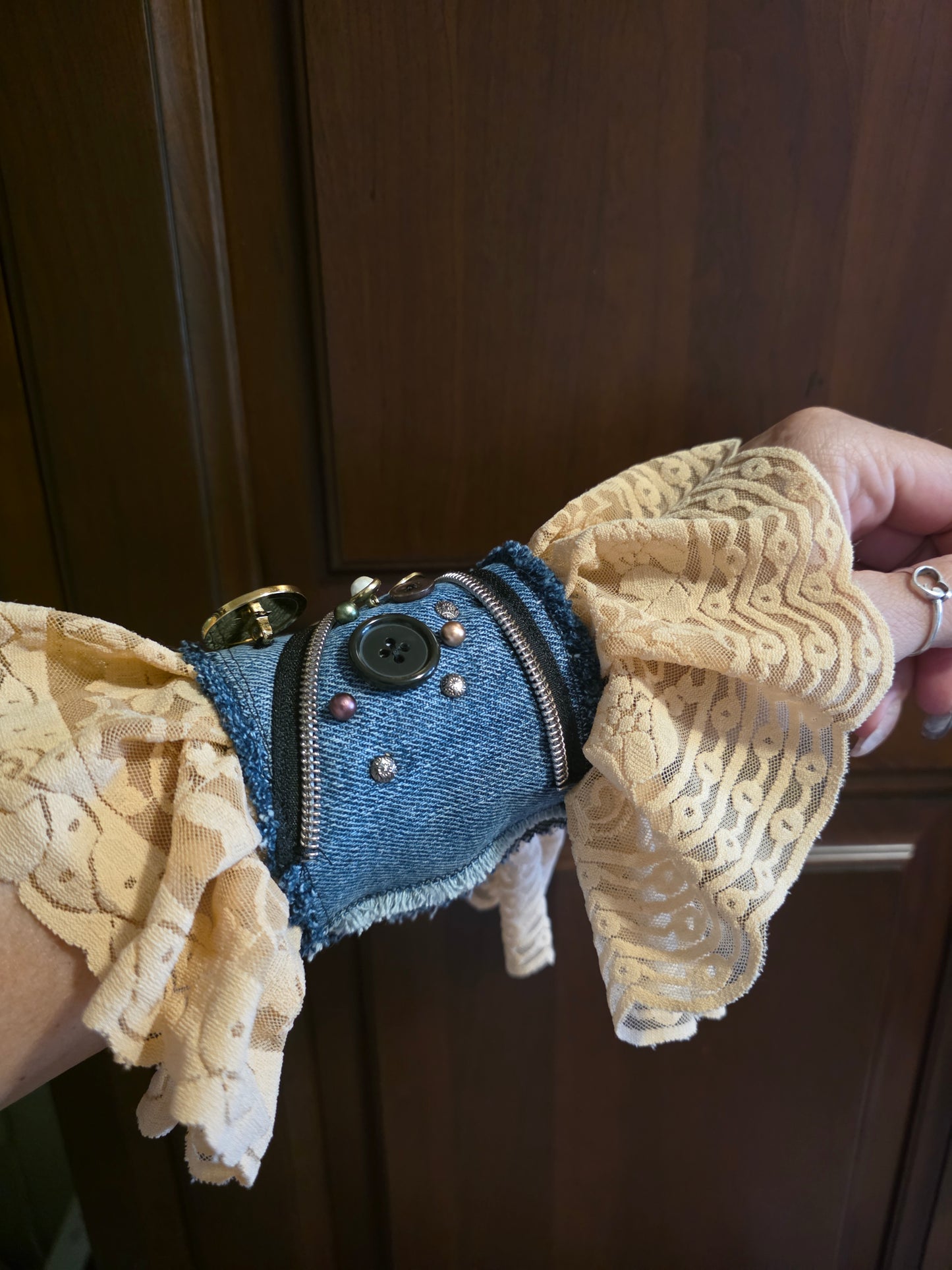 Denim & Lace Cuff - Rogue