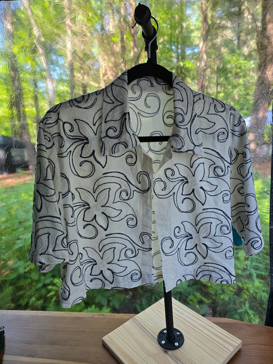 Shawl - Linen Embroidered