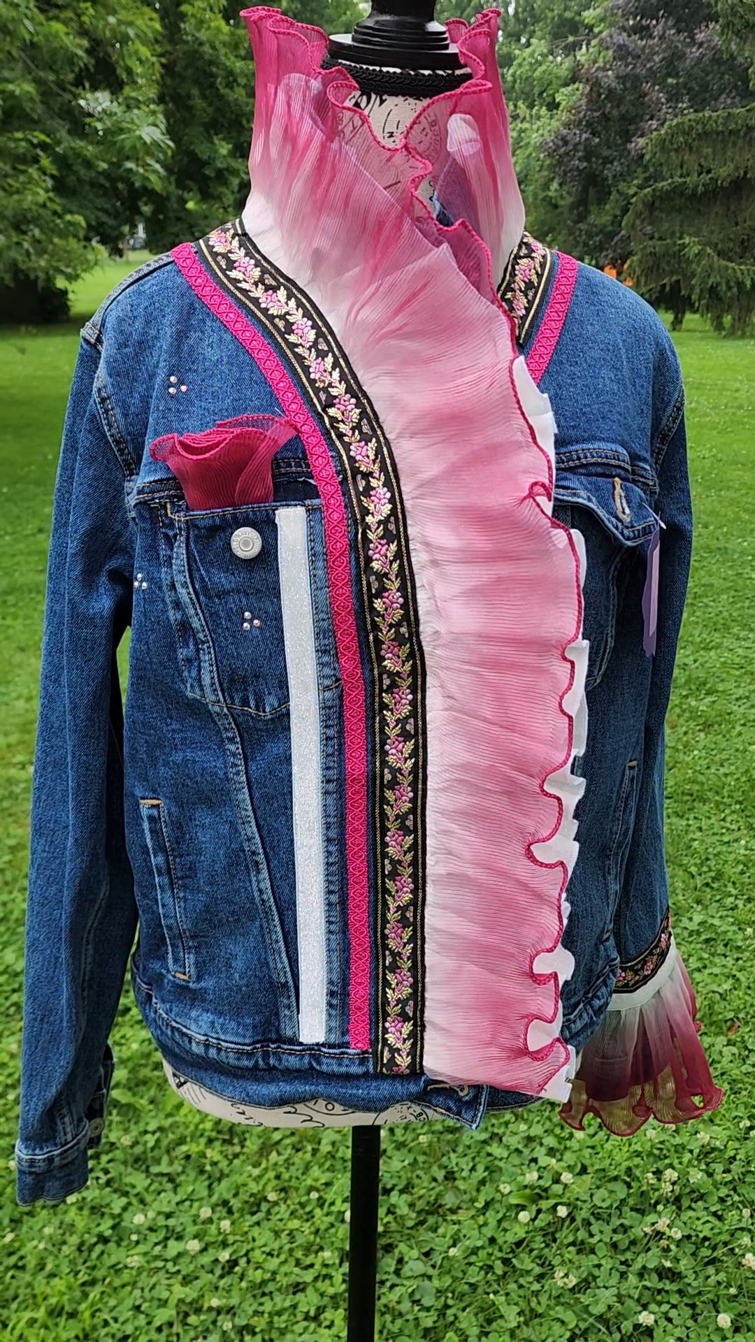 Jean Jacket Embellished-Rose