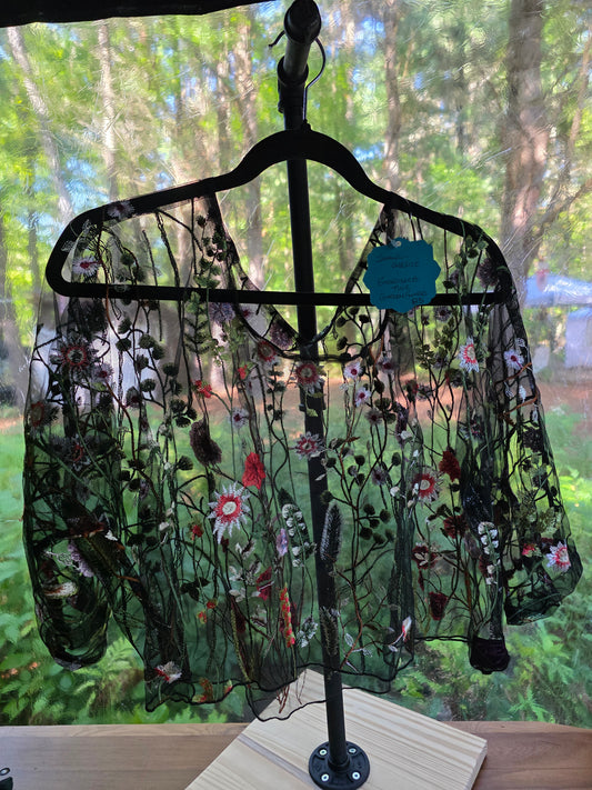 Shawl - Garden Flowers Tule